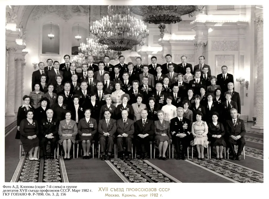 О составе документов личного фонда А.Д. Клопова, председателя Горьковского облсовпрофа (к 100-летию со дня рождения)