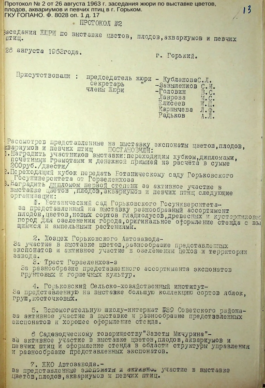 К Всемирному дню охраны окружающей среды (о составе документов фонда Р-8028 ГОПАНО)