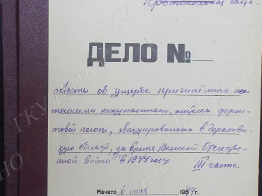Ф. Р-3074. Оп. 1. Д. 3095. Акты об ущербе, причиненном немецкими оккупантами жителям фронтовой полосы, эвакуированным в Горьковскую область во время Великой Отечественной войны 1941−1945 гг. Часть 3.