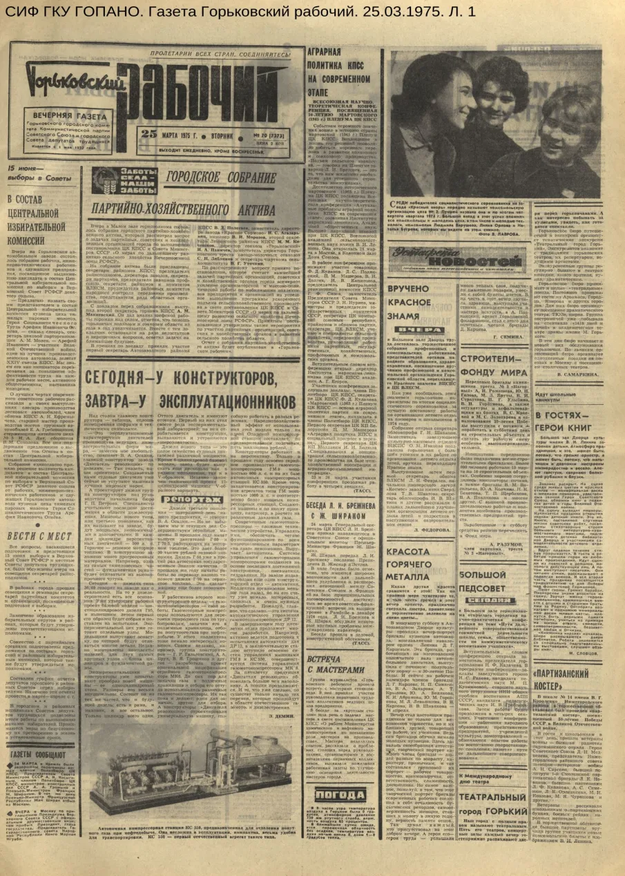 Город Горький 50 лет назад